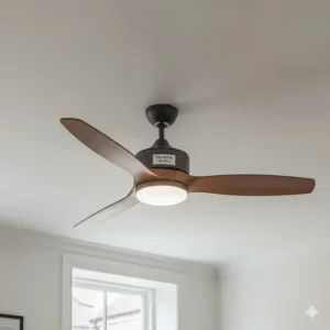 The top-rated flush mount ceiling fan for UK homes with integrated LED light.