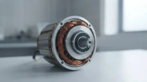 Anti-corrosion moisture-protected motor housing on an IP54 rated outdoor cooling fan.